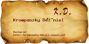 Krompaszky Dániel névjegykártya